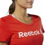 T-shirt à manches courtes femme Reebok Scoop Neck Rouge