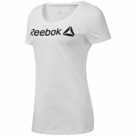 T-shirt med kortärm Dam Reebok Scoop Neck Vit