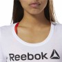 T-shirt med kortärm Dam Reebok Scoop Neck Vit