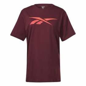 T-shirt med kortärm Herr Reebok RI Logo Rödbrun
