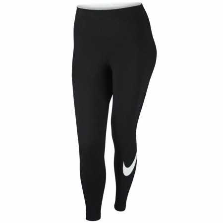 Sporthose Damen Nike Club Logo Schwarz