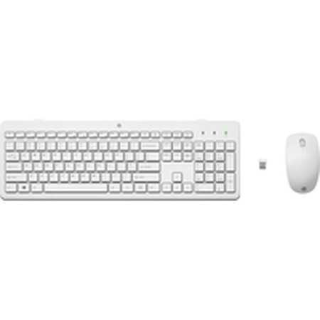 Keyboard HP Combo de teclado y ratón inalámbricos HP 230 Black White QWERTY
