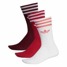 Sports Socks Adidas Solid 3 stripes 3 Units Black