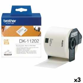 Drucker-Etiketten Brother DK-11202 62 x 100 mm Schwarz/Weiß (3 Stück)