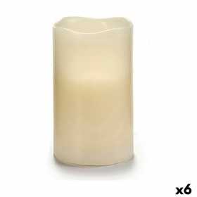 Bougie LED Crème 7,5 x 12,5 x 7,5 cm (6 Unités)