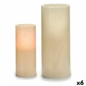 LED Candle 7,5 x 17,3 x 7,5 cm Cream (6 Units)