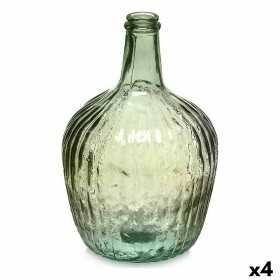 Bottle Stripes Decoration 17 x 29 x 17 cm Green (4 Units)