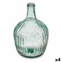 Bottle Stripes Decoration 16 x 29,5 x 16 cm Transparent (4 Units)