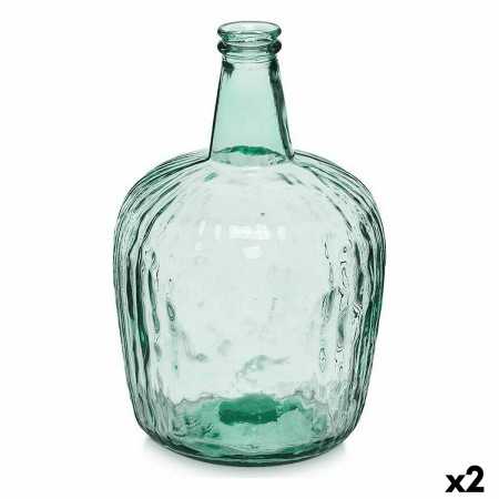 Flasche Streifen Dekoration 14 x 44 x 13 cm Durchsichtig (2 Stück)
