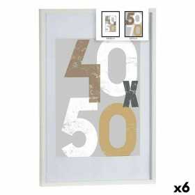 Photo frame 52,5 x 2,5 x 72,5 cm White Plastic MDF Wood (6 Units)