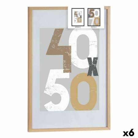 Fotorahmen 52,5 x 2,5 x 72,5 cm natürlich Kunststoff Holz MDF (6 Stück)