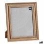 Cadre photo 26 x 2 x 31 cm Verre Bois Marron Cuivre Plastique (6 Unités)