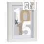 Photo frame White Glass MDF Wood 16 x 21 x 2,5 cm (6 Units)