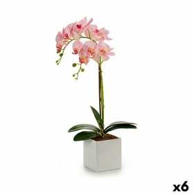 Dekorationspflanze Orchidee 18 x 47 x 14 cm Kunststoff (6 Stück)