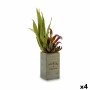 Decorative Plant Flowers Garden Brown Green 10 x 50 x 10 cm (4 Units)