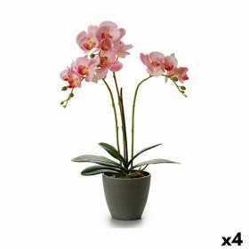 Dekorationspflanze Orchidee 19 x 48 x 24 cm Kunststoff (4 Stück)