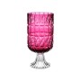Vase Engraving Dark pink Crystal 13 x 26,5 x 13 cm (6 Units)