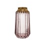 Vase Pink Glass 13 x 23,5 x 13 cm (6 Units)