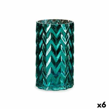 Vas Gravyr Ax Turkos Glas 11,3 x 19,5 x 11,3 cm (6 antal)