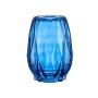 Vase Engraving Rhombus Blue Crystal 13,5 x 19 x 13,5 cm (6 Units)