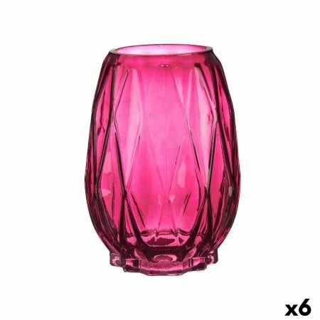 Vas Gravyr Romb Rosa Glas 13,5 x 19 x 13,5 cm (6 antal)