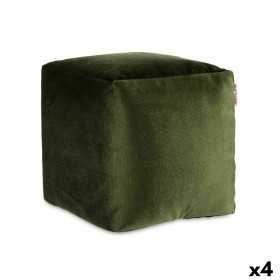 Puff Samt grün 30 x 30 x 30 cm (4 Stück)