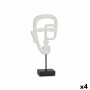 Figurine Décorative Visage Blanc 19,5 x 38 x 10,5 cm (4 Unités)