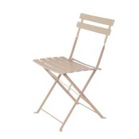 Garden chair Sira Taupe Steel 41 x 46 x 80 cm (2 Units)