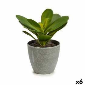 Dekorationspflanze Bettlaken kreisförmig Kunststoff 11 x 15 x 11 cm (6 Stück)