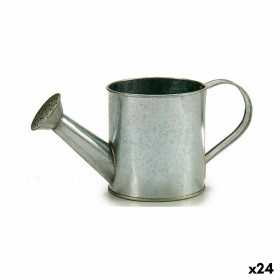 Cache-pot Arrosoir Argenté Zinc 24,5 x 11 x 11 cm (24 Unités)