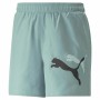 Sportshorts för män Puma Ess+ Logo Power Cat For All Time Aquamarine Blå Grön