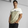 T-shirt Puma Ess Block X Tape Beige Män