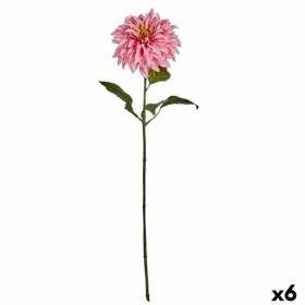 Decorative Flower Dahlia Pink 16 x 74 x 16 cm (6 Units)
