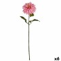 Decorative Flower Dahlia Pink 16 x 74 x 16 cm (6 Units)