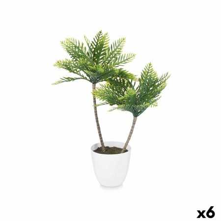 Dekorativ växt Palmträd Plast 36 x 55,5 x 24 cm (6 antal)
