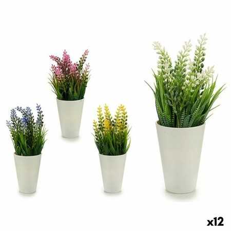 Dekorativ växt Blomster Plast 10 x 22 x 10 cm (12 antal)