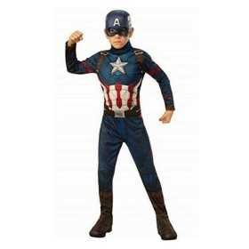 Déguisement pour Enfants Captain America Avengers Rubies 700647 Bleu Blanc (Reconditionné B)