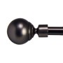 Curtain Bar Extendable Ball Black Iron 5 x 181 x 5 cm (12 Units)