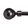 Curtain Bar Extendable Ball Black Iron 5 x 126,5 x 5 cm (12 Units)
