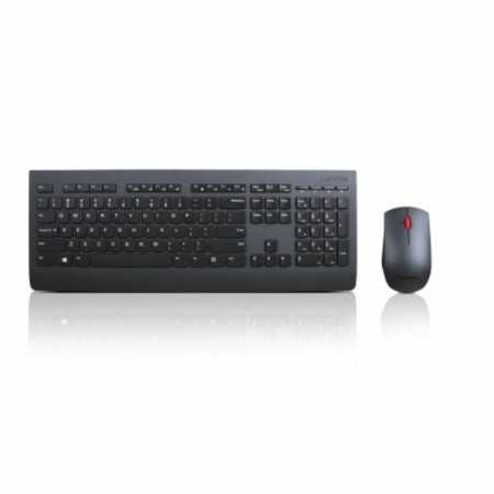 Clavier et souris sans fil Lenovo 4X30H56823 Noir Espagnol Qwerty