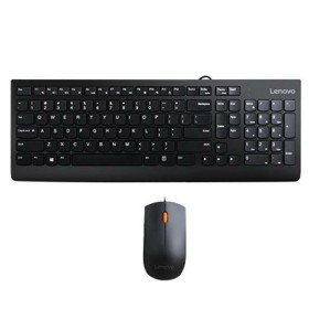 Keyboard and Mouse Lenovo Black Spanish Qwerty