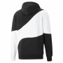 Herren Sweater mit Kapuze Puma Power Cat Schwarz