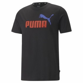 T-Shirt Puma Essentials + 2 Col Logo Schwarz Herren