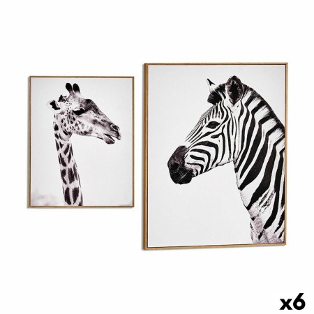 Bild Zebra Giraffe Spanplatte 41,2 x 51,5 x 2 cm (6 Stück)