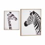 Tavla Zebra Giraff spånskiva 41,2 x 51,5 x 2 cm (6 antal)