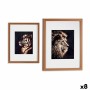 Painting Tiger Lion Glass Particleboard 33 x 43 x 3 cm (8 Units)