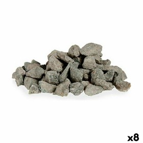 Dekorativa stenar 1,5 Kg Mörkgrå (8 antal)