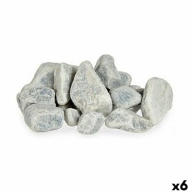 Deko-Steine 2 Kg Hellgrau (6 Stück)