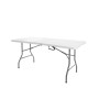 Folding Table White HDPE 120 x 60 x 74 cm