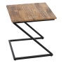 Set of 2 tables Black Natural Metal Iron Mango wood 50 x 50 x 50 cm (2 Units)